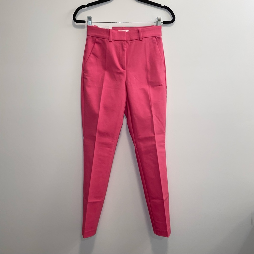 H&M Barbiecore Pink Ankle Length Stretch Waist Trousers Size 2 NWT
